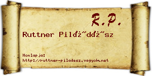 Ruttner Piládész névjegykártya